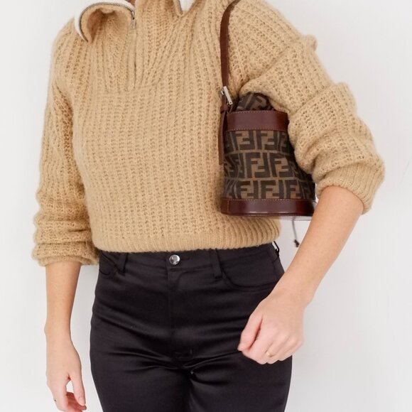 Authentic Preowned Vintage Fendi Brown Zucca Bucket Handbag - Picture 16 of 16